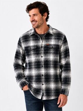 Orvis Men’s Plaid Flannel Shirt Jacket Small 100% Cotton Overshirt Shacket
